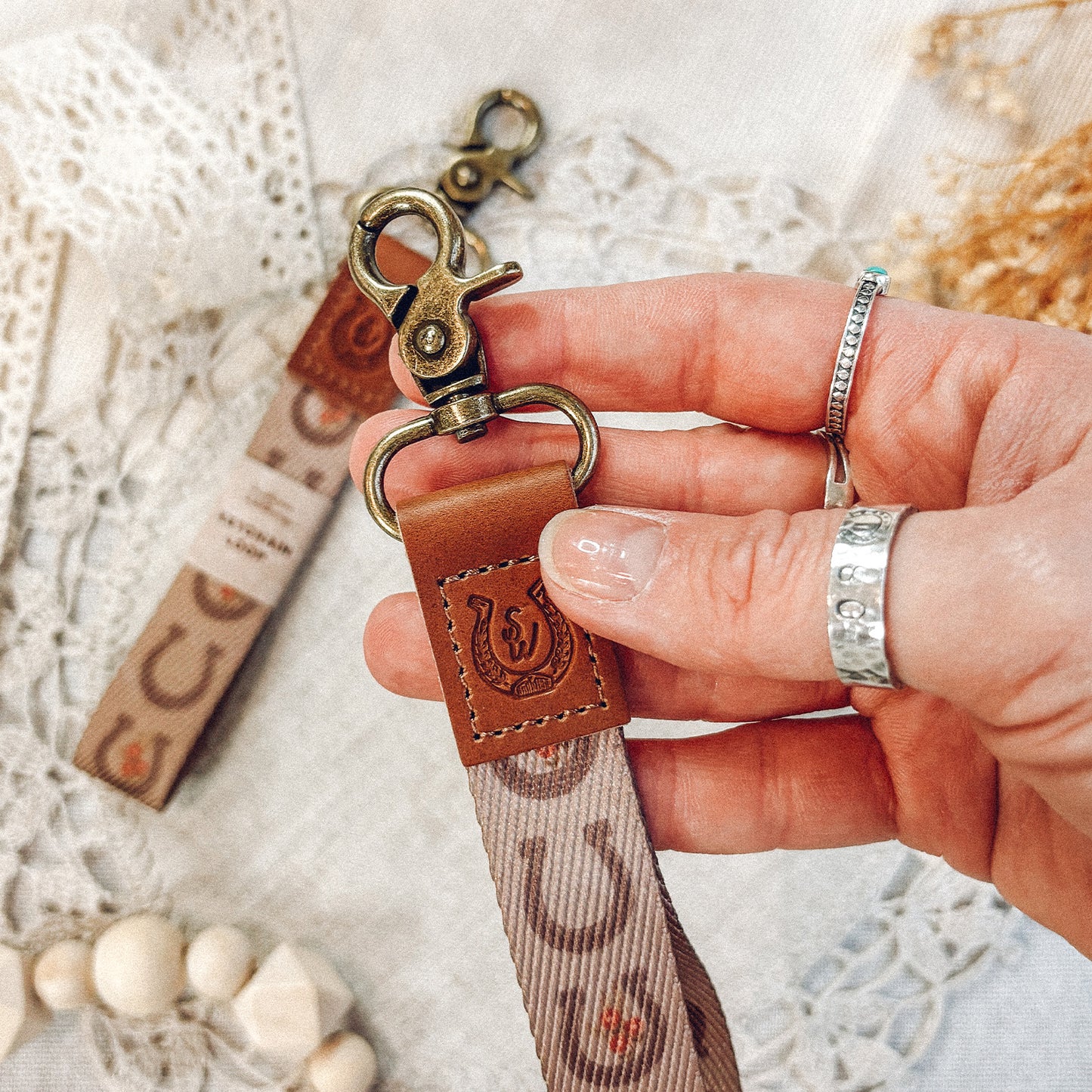 Lucky Horseshoes Keychain Loop