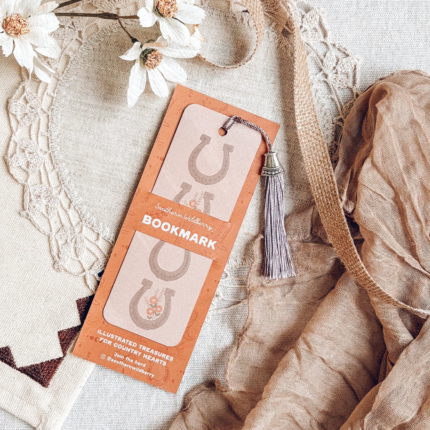 Lucky Horseshoe Tassel Bookmark
