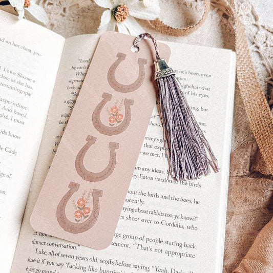 Lucky Horseshoe Tassel Bookmark