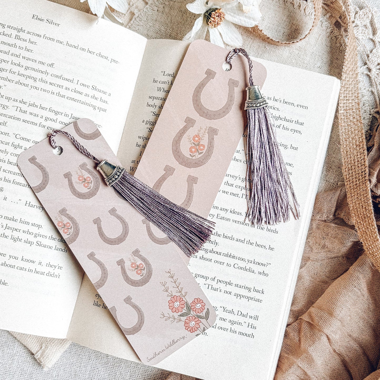Lucky Horseshoe Tassel Bookmark