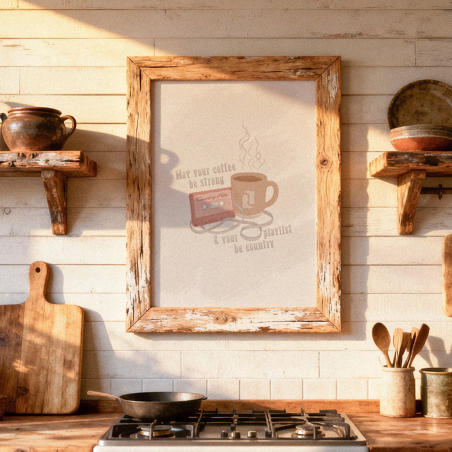May Your Coffee Be Strong And Your Playlist Be Country Print