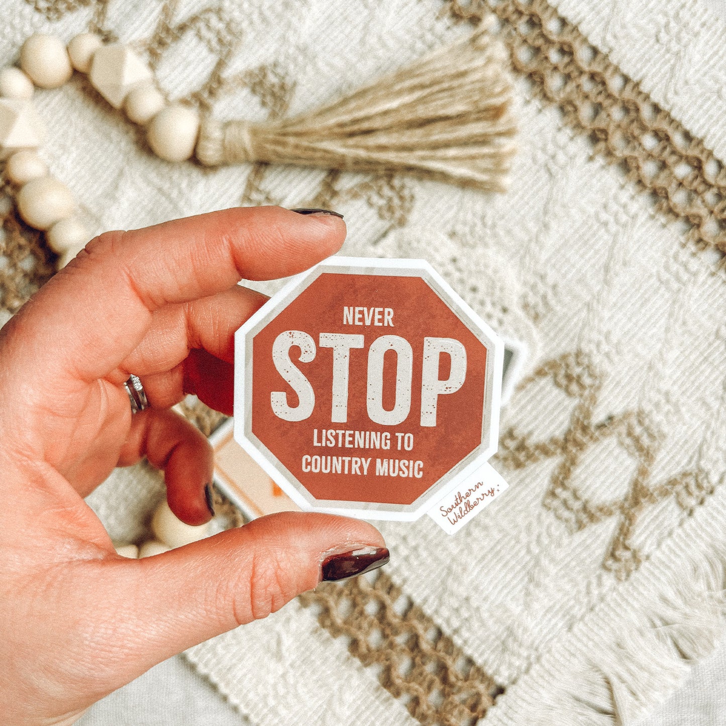 Never Stop Listening To Country Music Sticker