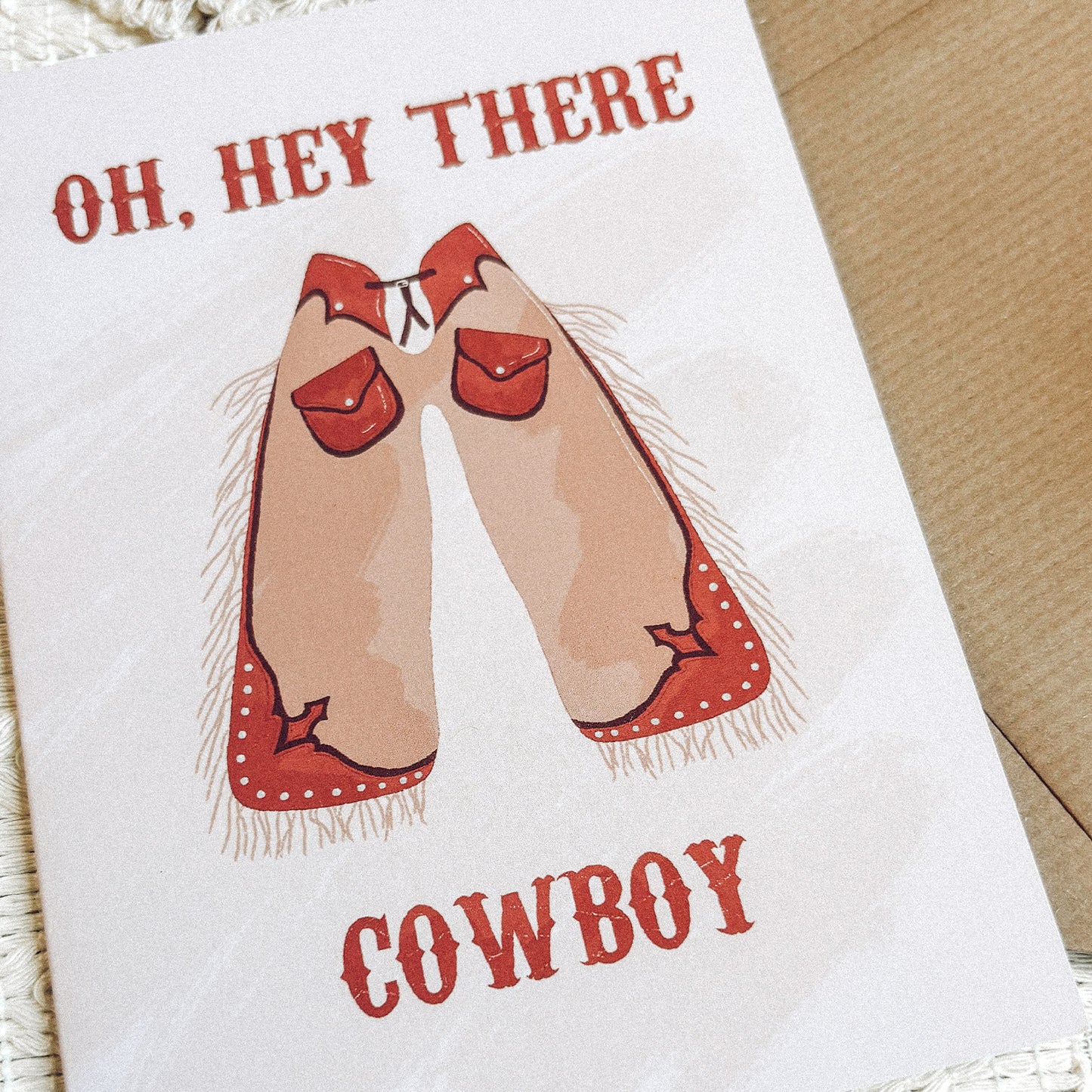 Oh Hey There Cowboy Greetings Card