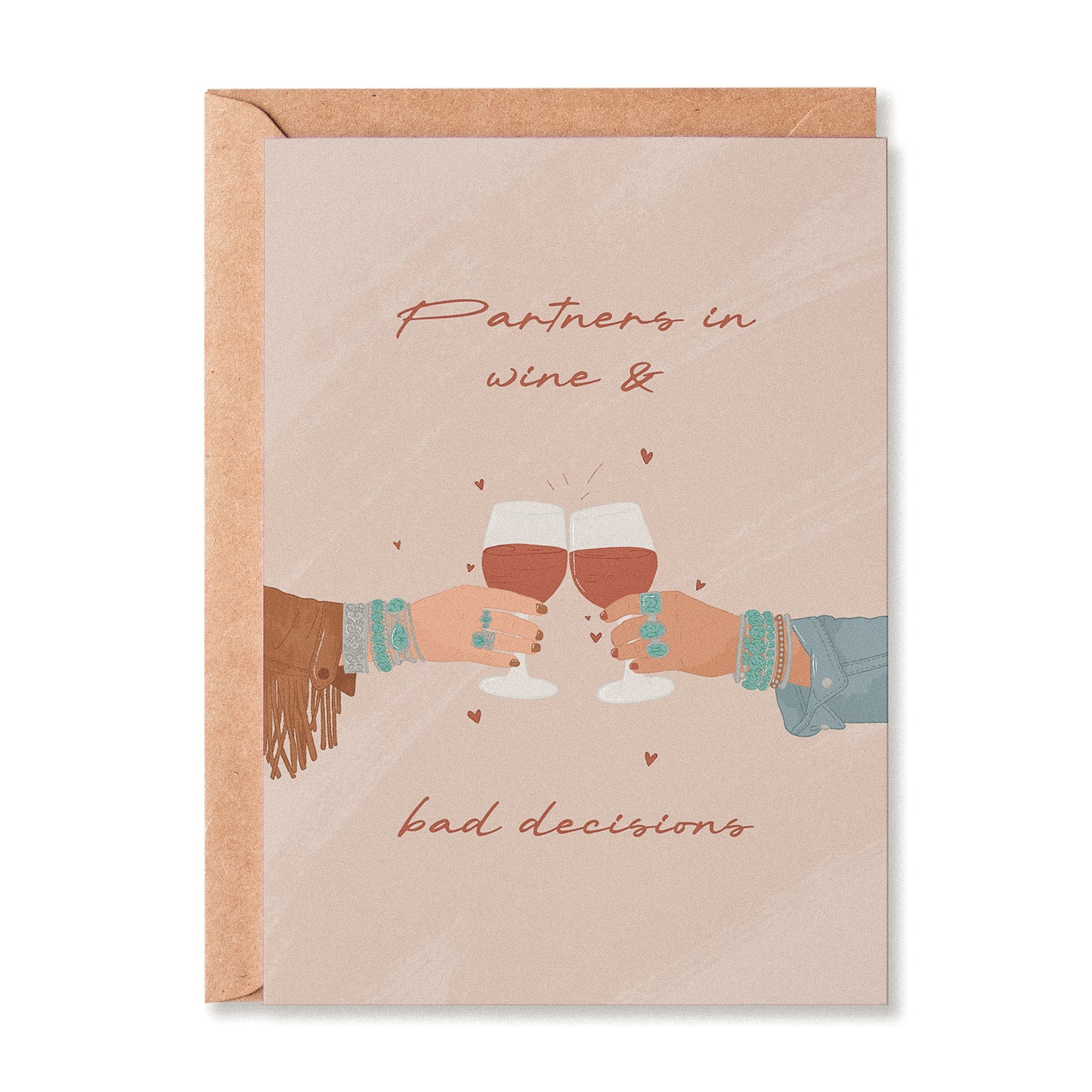 Partners In Wine And Bad Decisions Greetings Card