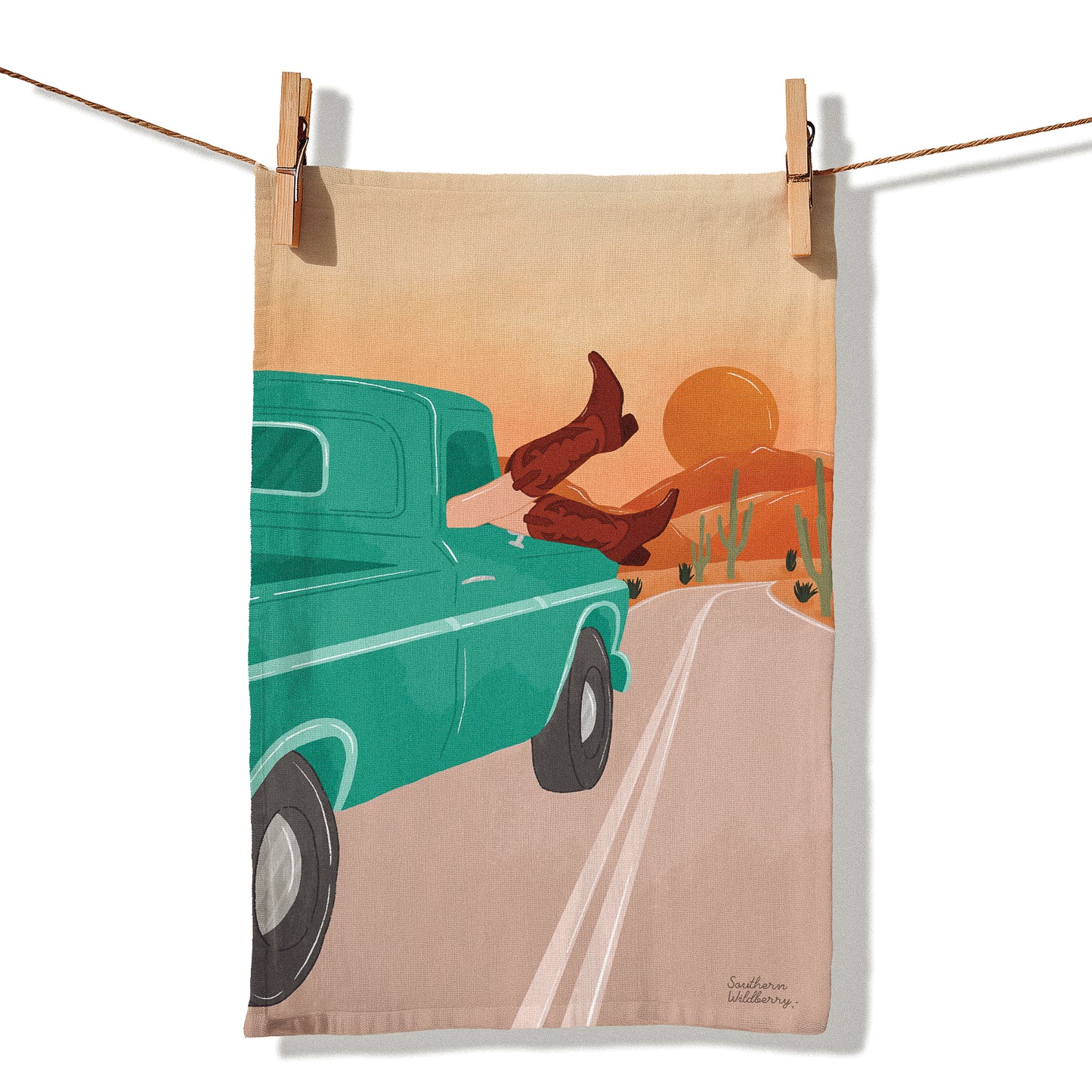 Road Trippin' Tea Towel