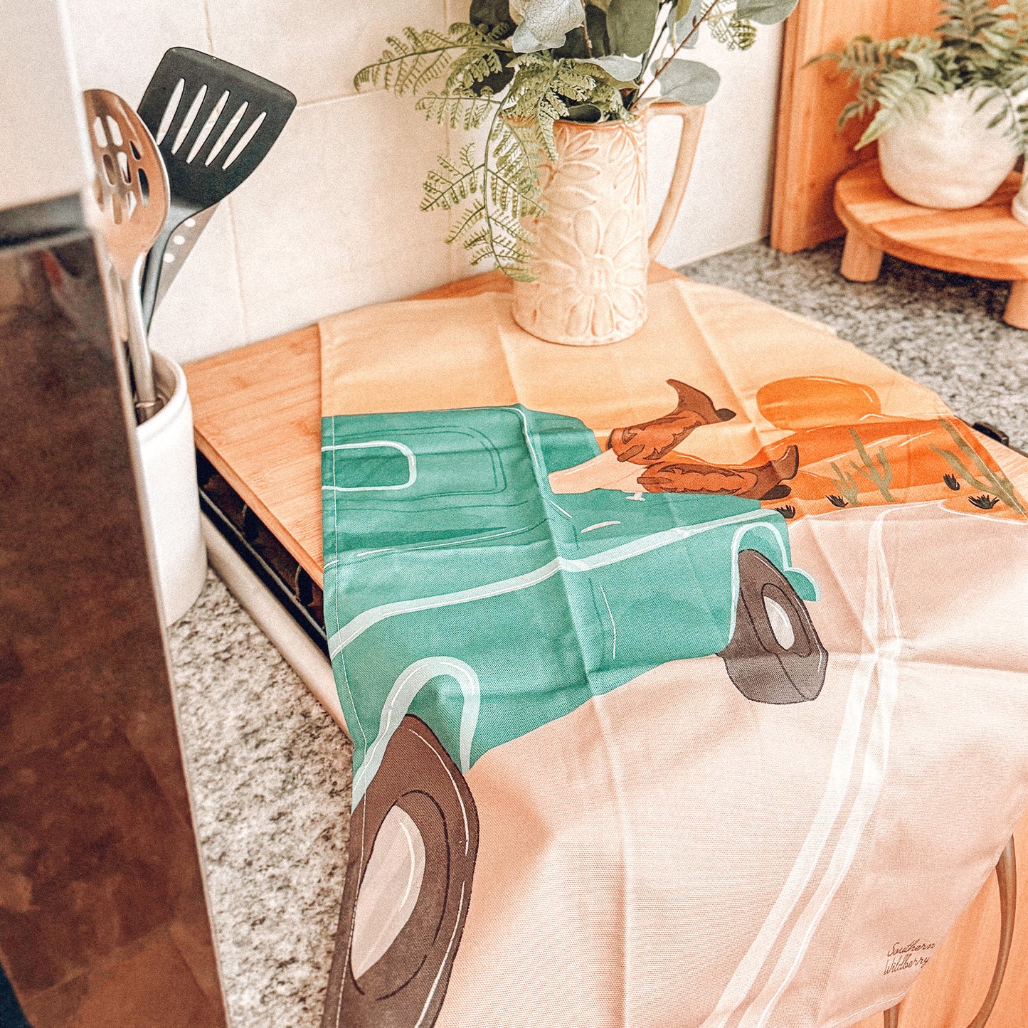 Road Trippin' Tea Towel