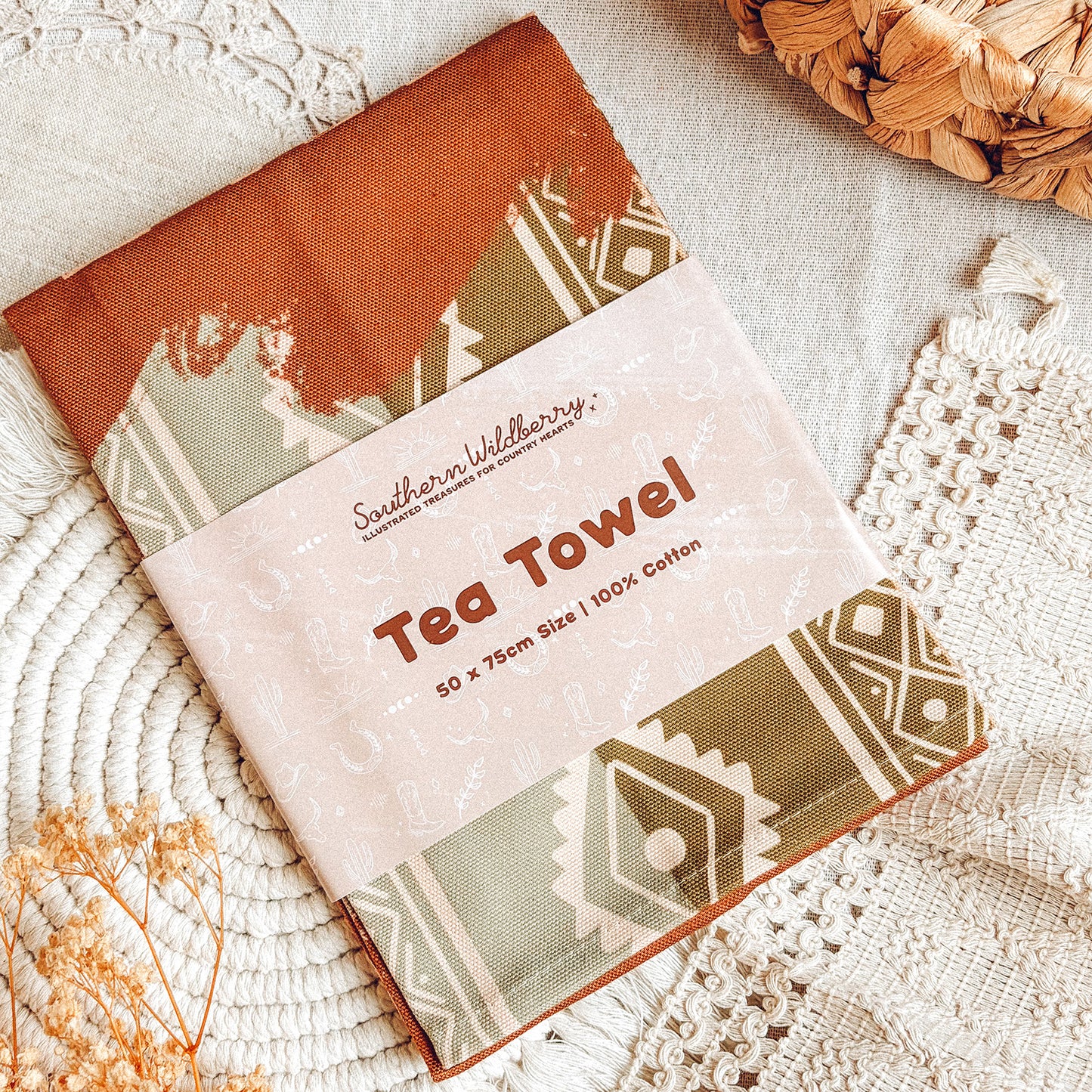 Saddle Up And Seize The Day Tea Towel