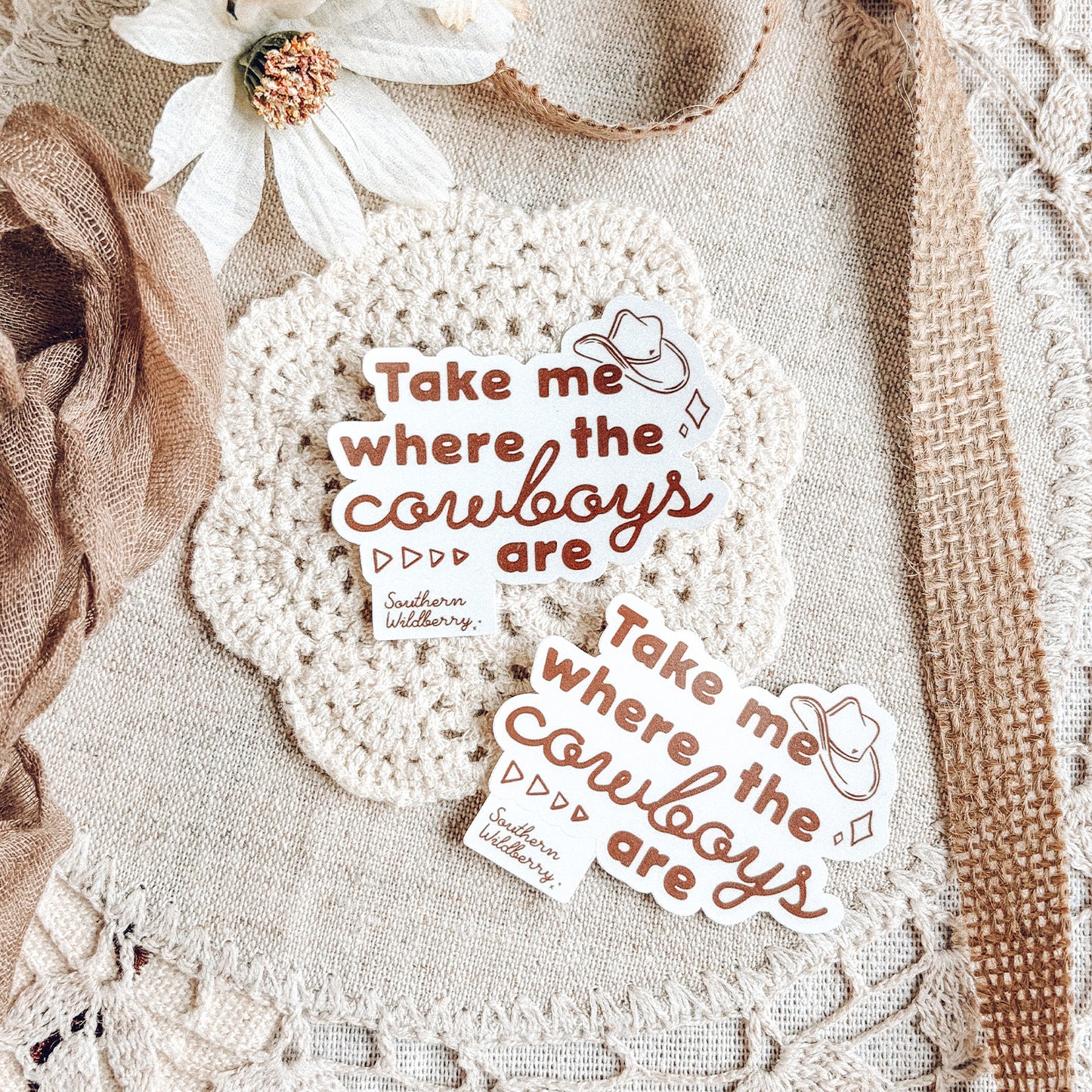 Take Me Where The Cowboys Are Sticker