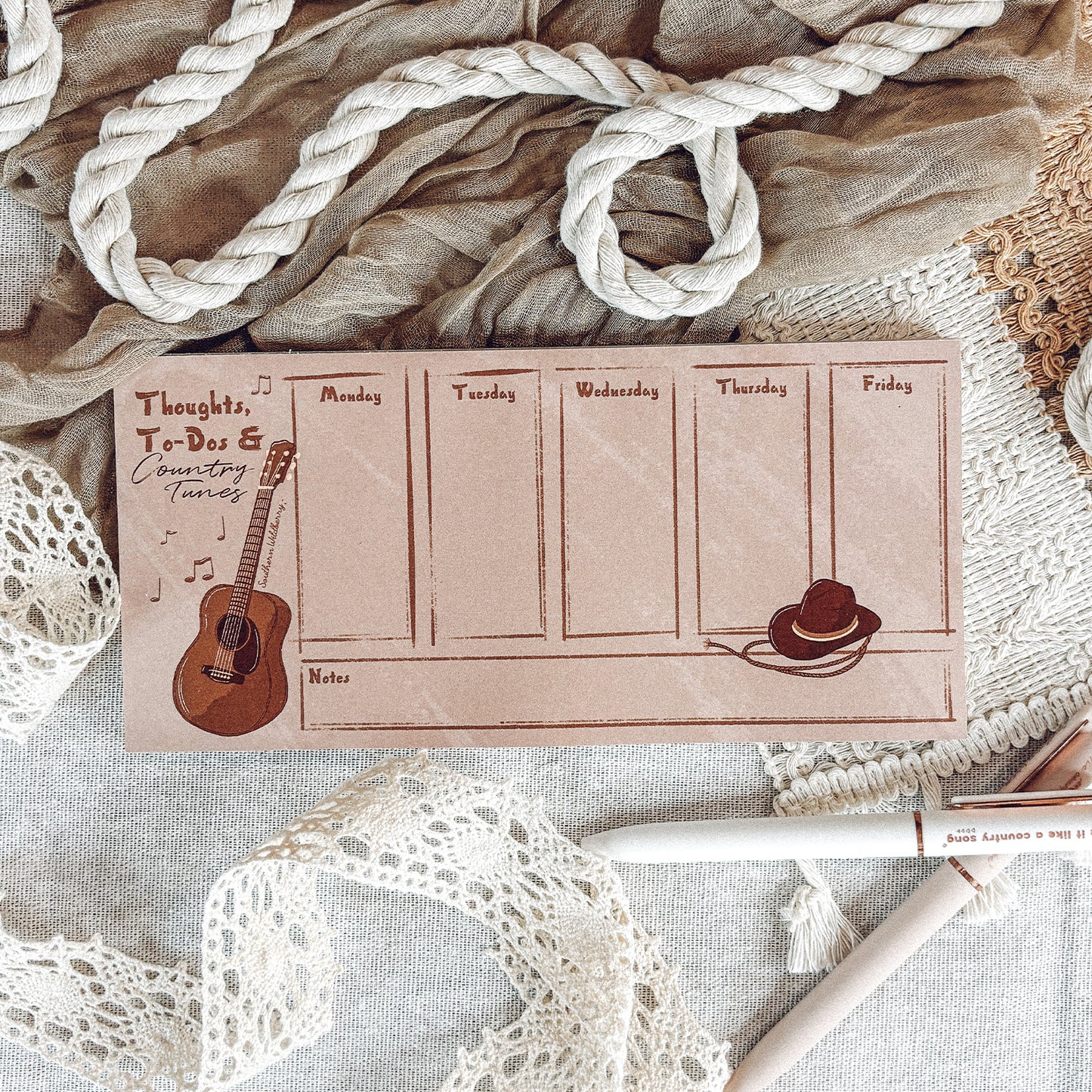 Thoughts, To-Dos And Country Tunes DL Notepad
