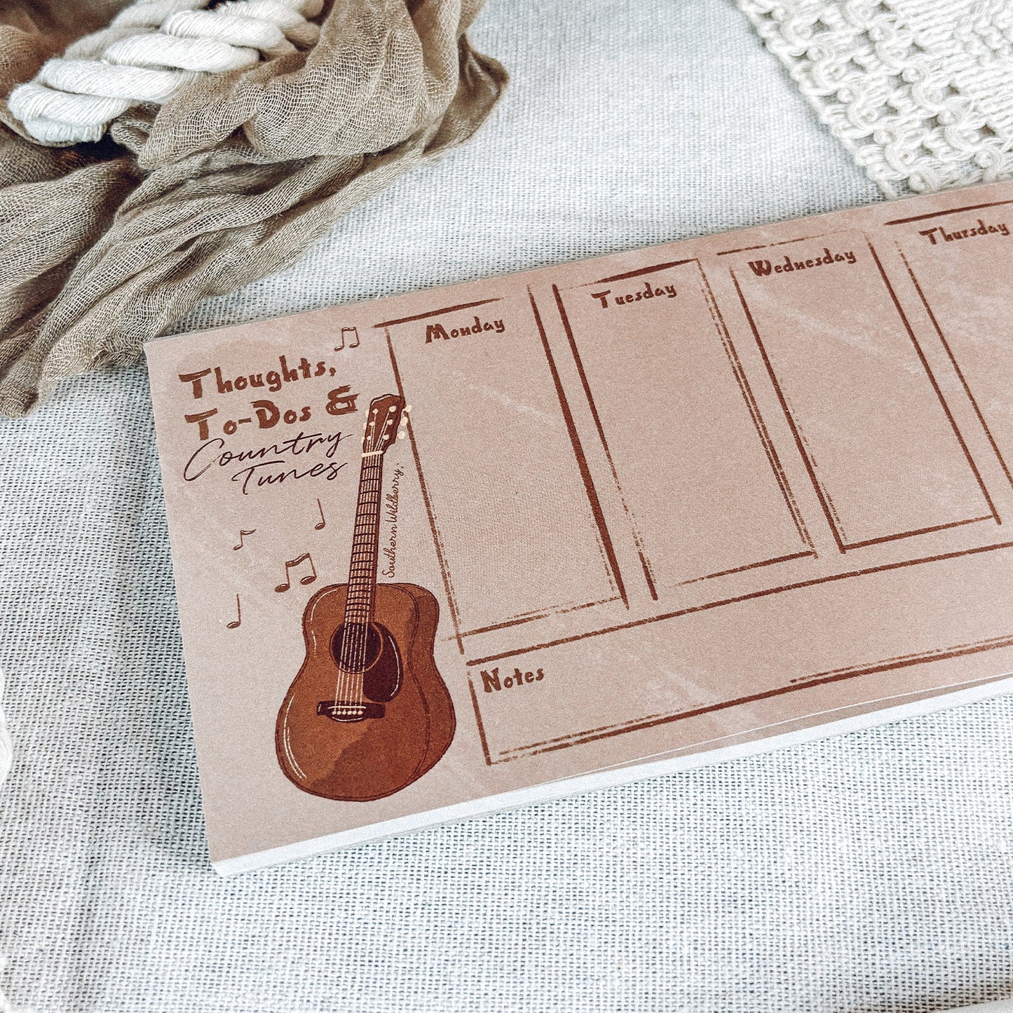 Thoughts, To-Dos And Country Tunes DL Notepad