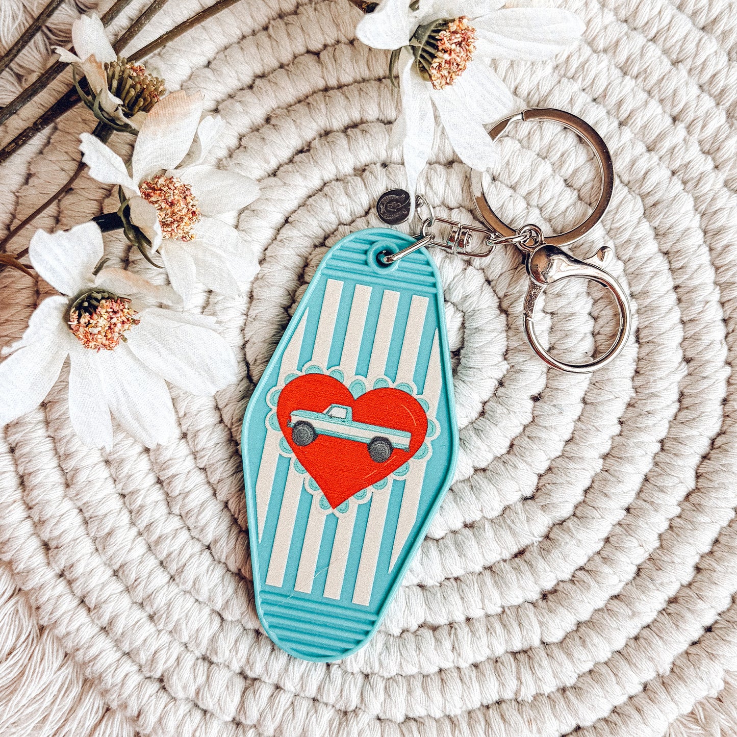Truck Heart Motel Keychain
