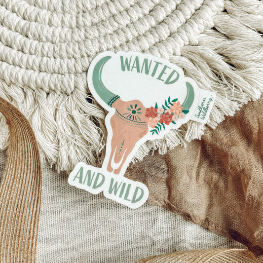 Wanted And Wild Sticker