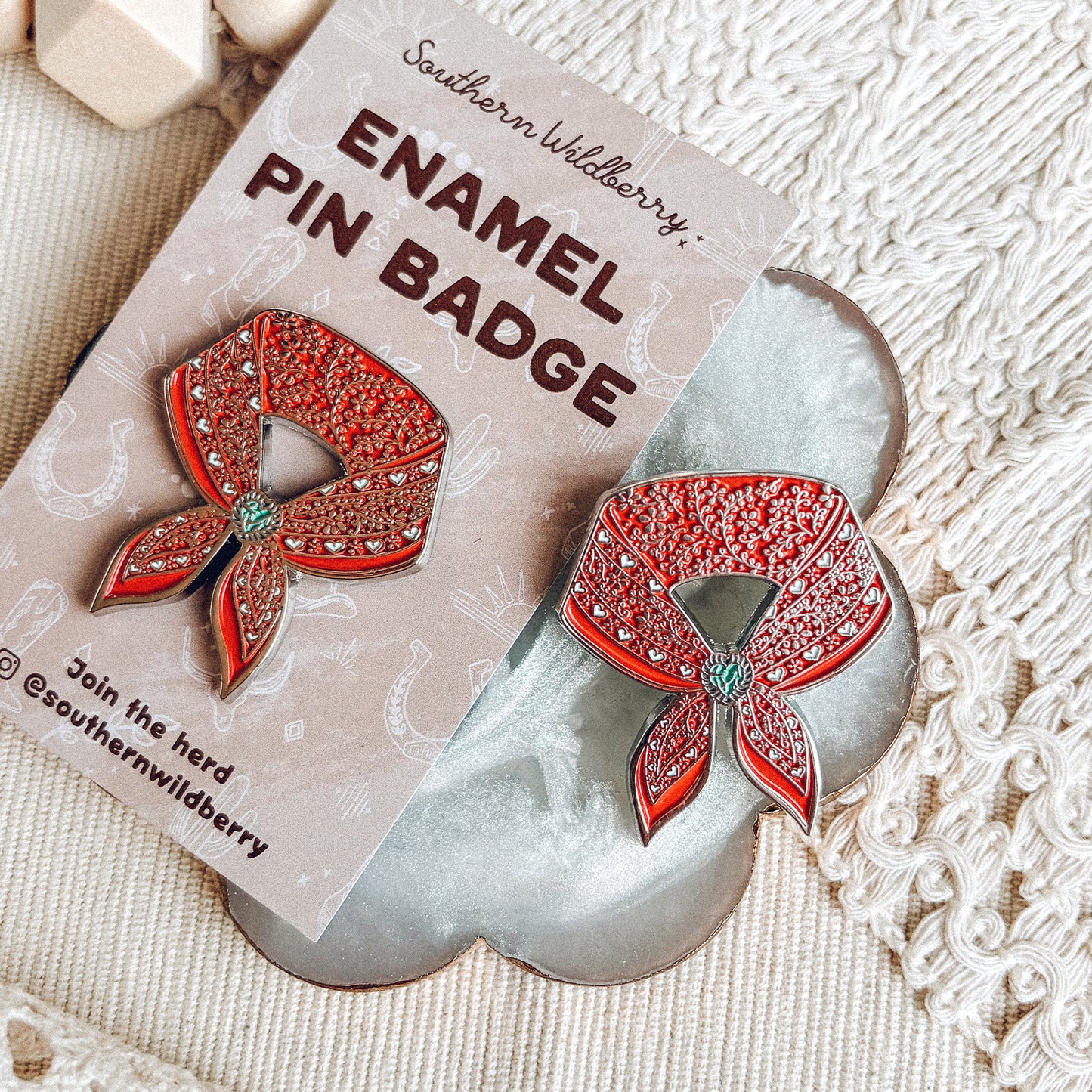 Western Wild Rag Enamel Pin Badge