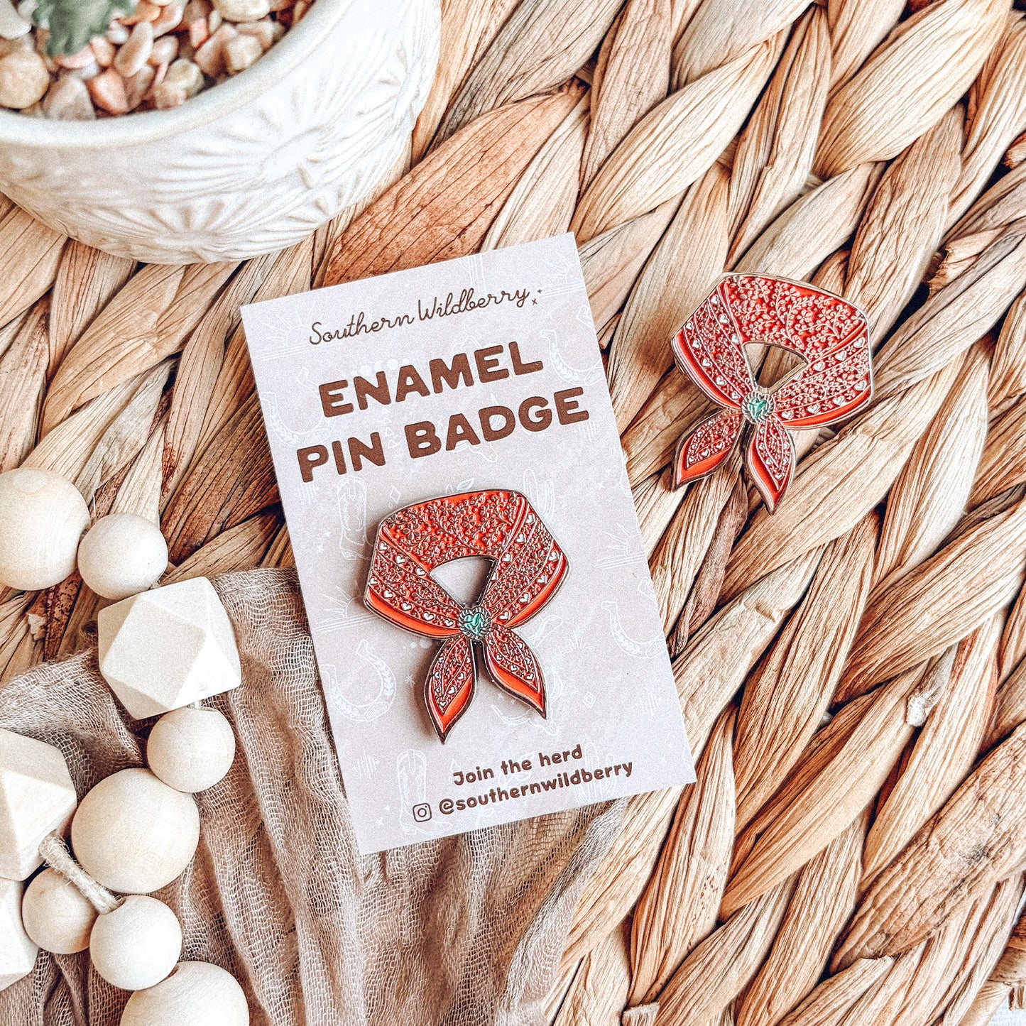 Western Wild Rag Enamel Pin Badge