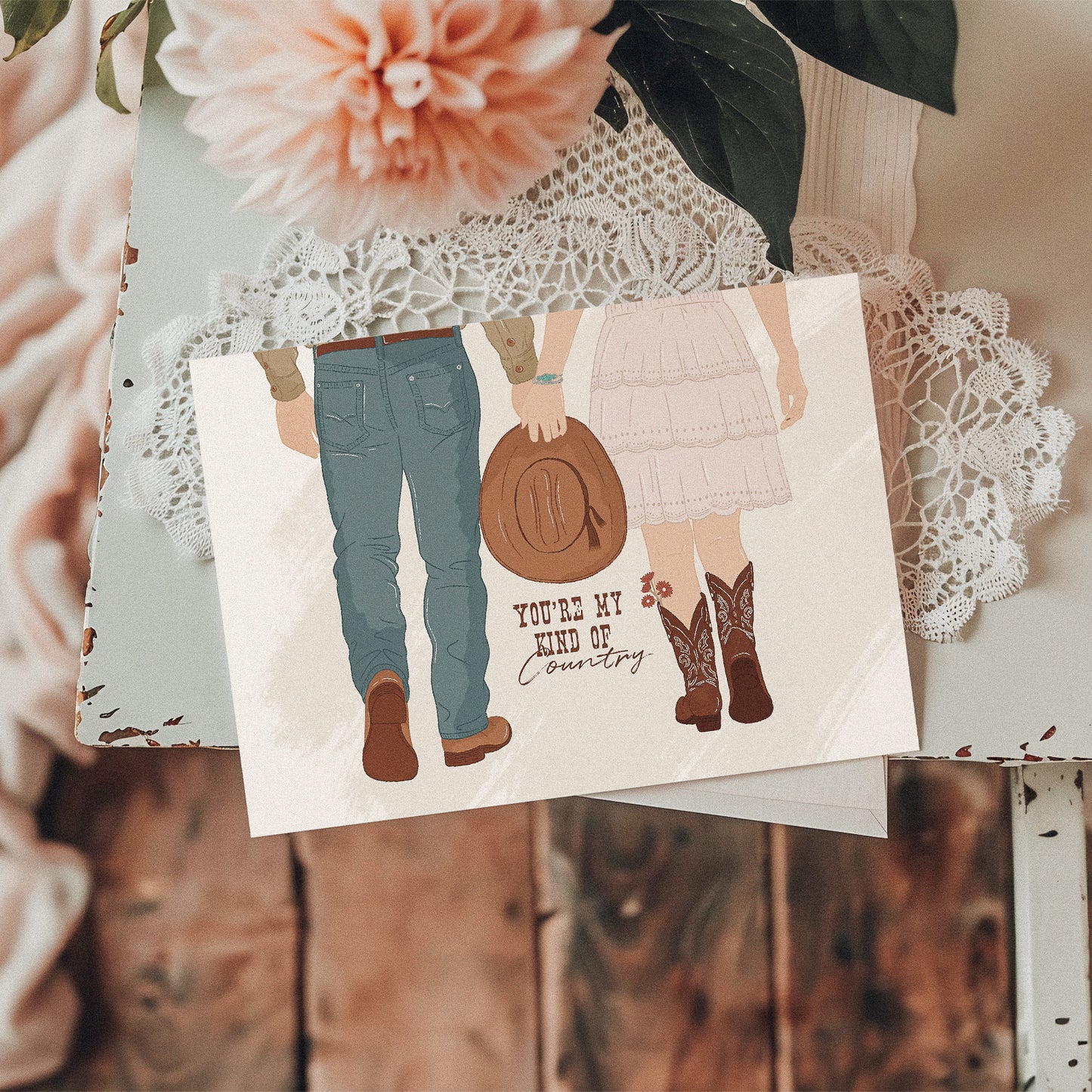 You're My Kind Of Country Greetings Card