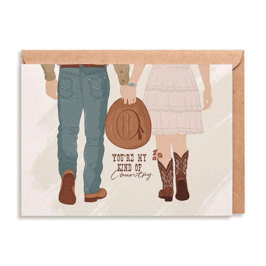 You're My Kind Of Country Greetings Card