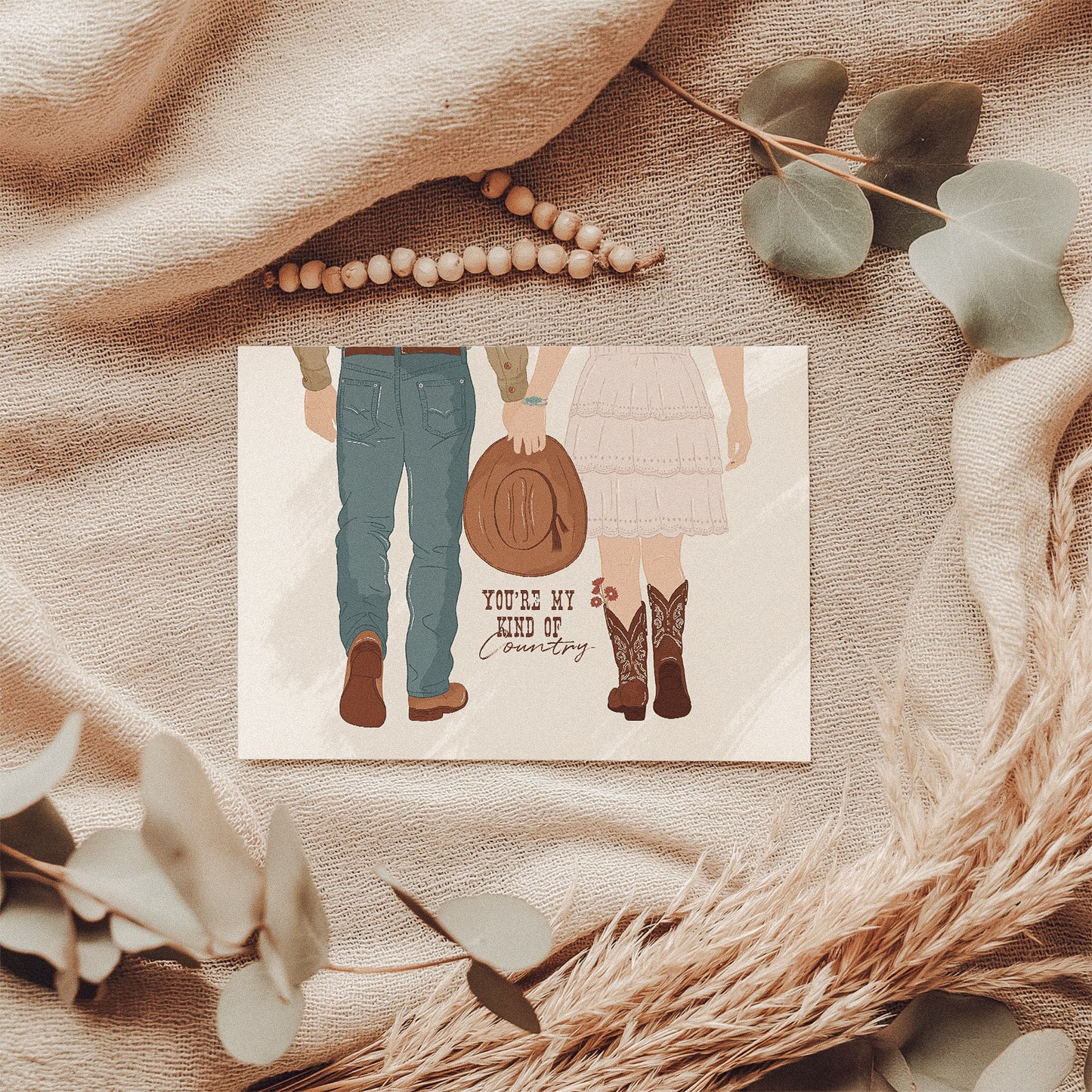 You're My Kind Of Country Greetings Card